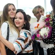 Школа встречает ребят в новом учебном году 