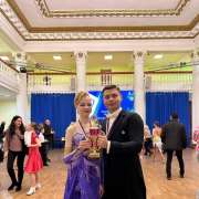 Ученик 10б класса МЛШ Михаил Зубков в паре занял 1 место в турнире по спортивным бальным танцам «Весенние ритмы – 2024»